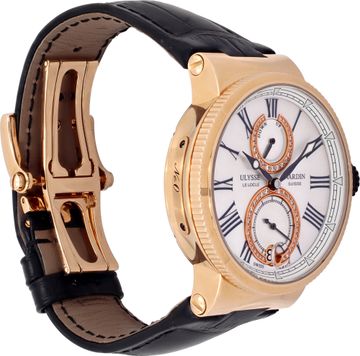 Ulysse Nardin Marine 1182-160/490 18k rose gold 39mm auto watch