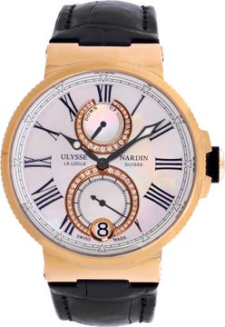 Ulysse Nardin Marine 1182-160/490 18k rose gold 39mm auto watch