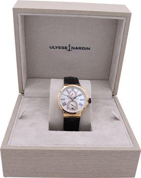 Ulysse Nardin Marine 1182-160/490 18k rose gold 39mm auto watch