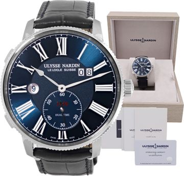 Ulysse Nardin Marine Torpilleur 42mm Stainless Steel Ulysse Nardin Marine 43mm 1183-310-3/43 Mens Watch Collection