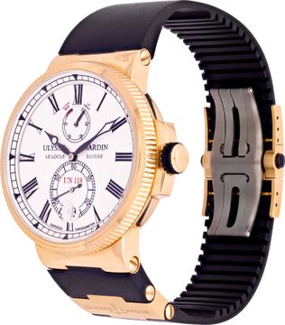 Ulysse Nardin Marine 1186-122/40 18k rose gold 45mm auto watch