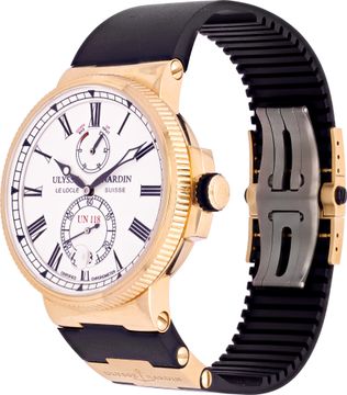 Ulysse Nardin Marine 1186-122/40 18k rose gold 45mm auto watch
