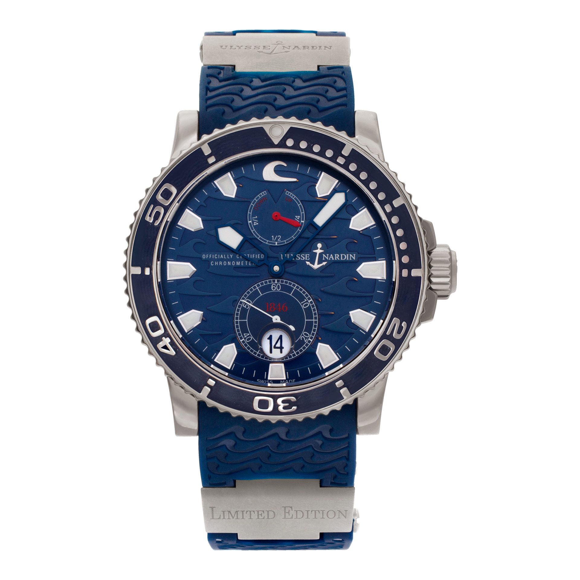 Pre-owned Ulysse Nardin Maxi Marine 263-36 Stainless Steel
