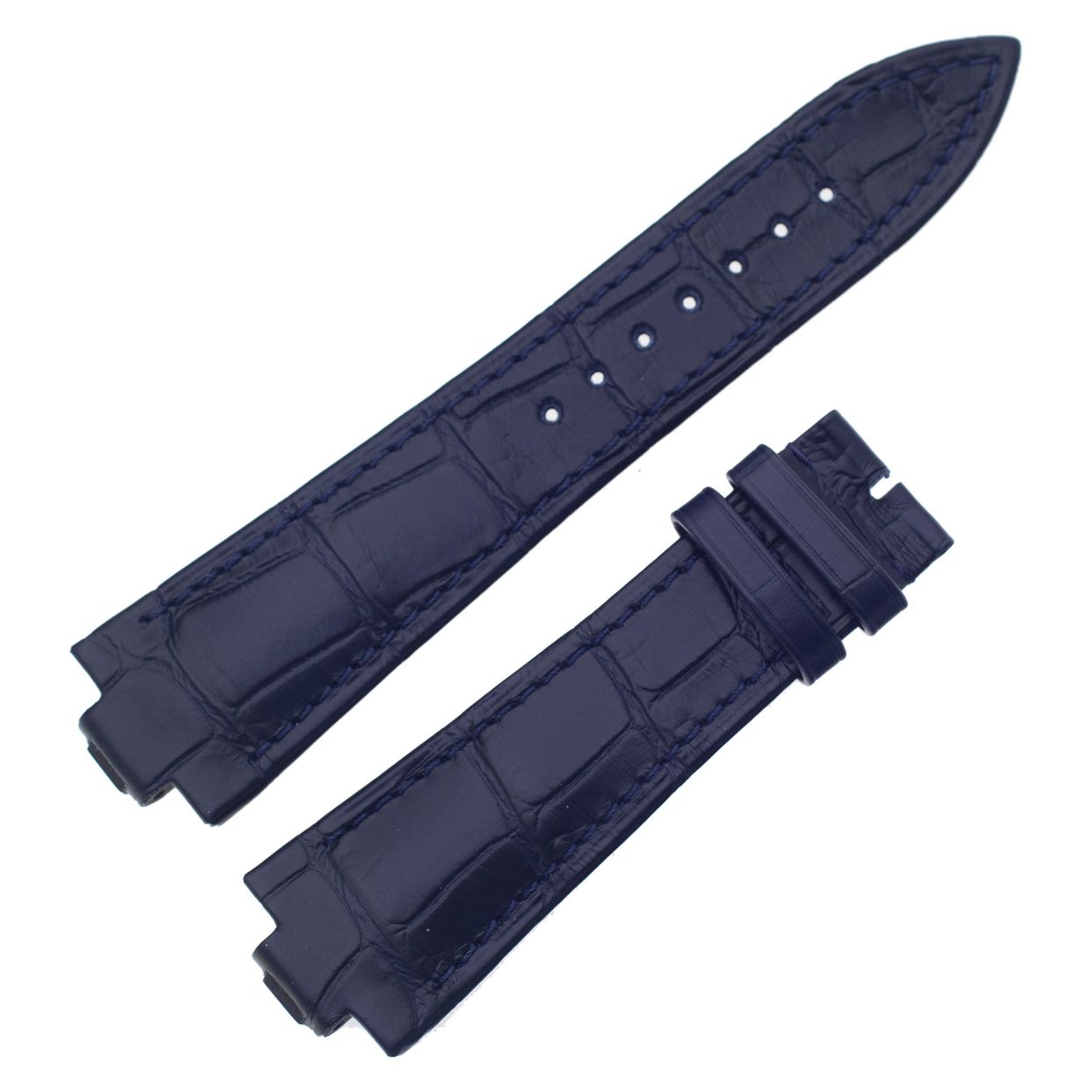 Ulysse Nardin navy blue alligator strap 23mm x 18mm N514470