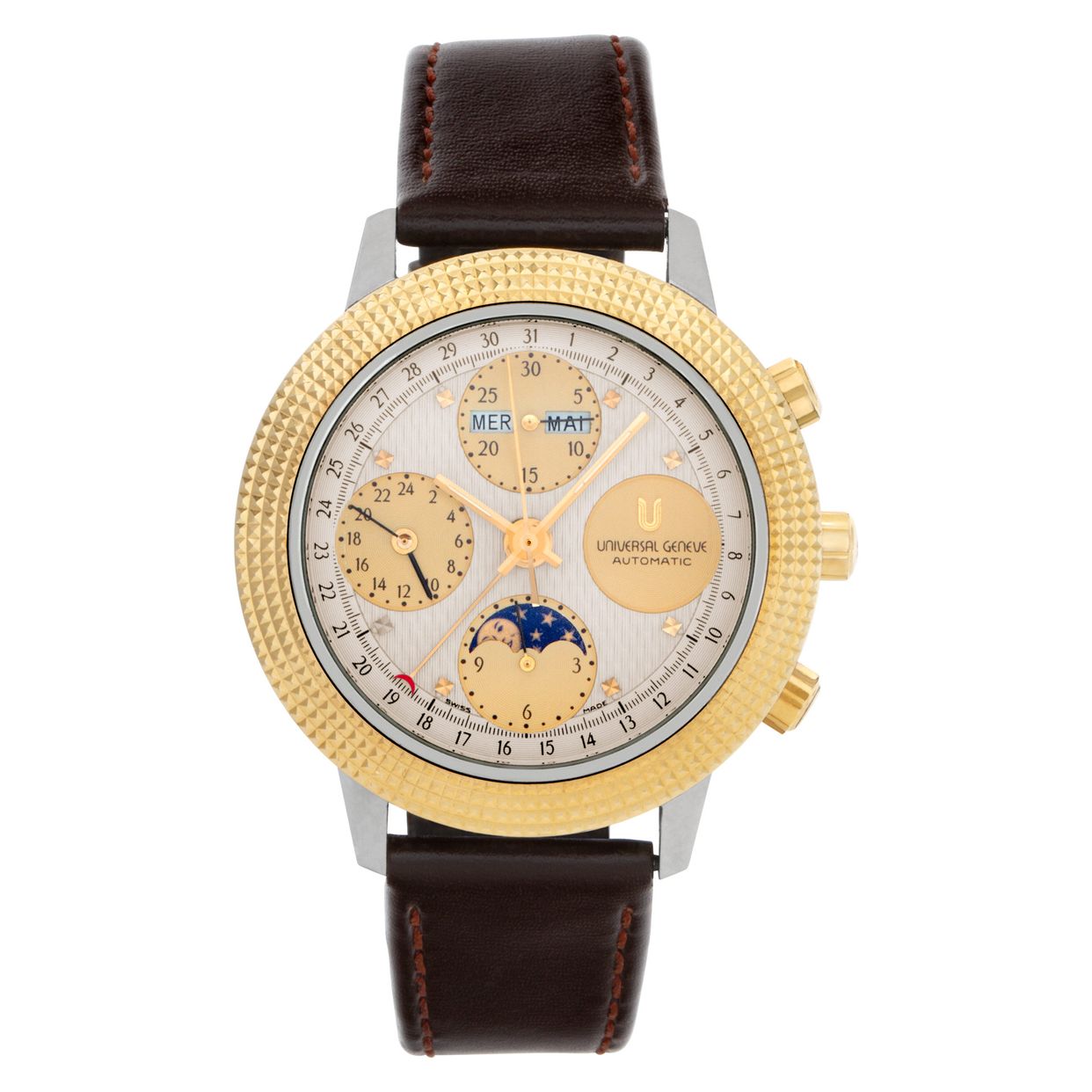 Used Universal Geneve Tri-Compax 104.41.990 Stainless Steel