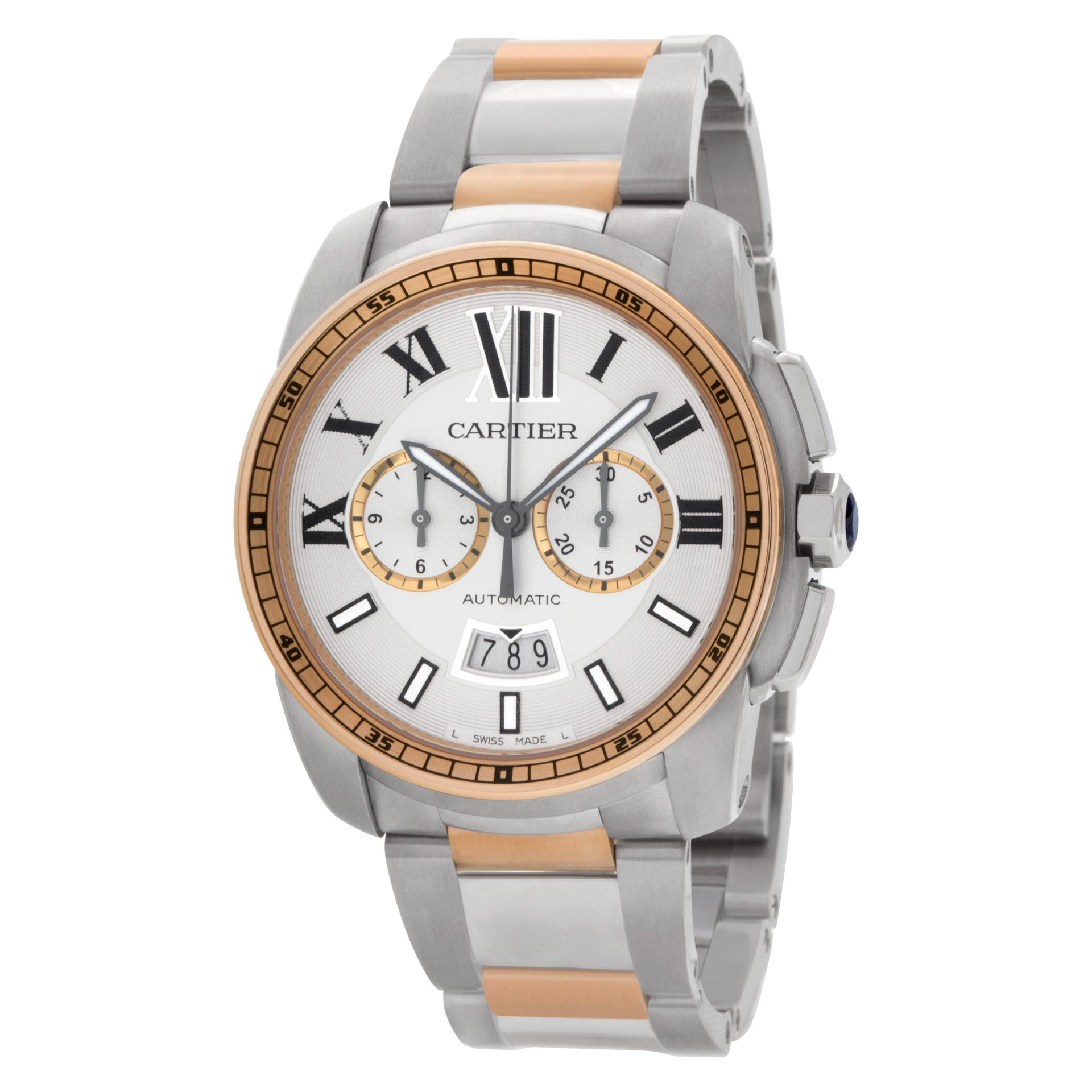 Cartier Calibre W7100043 Stainless Steel White & Silver dial