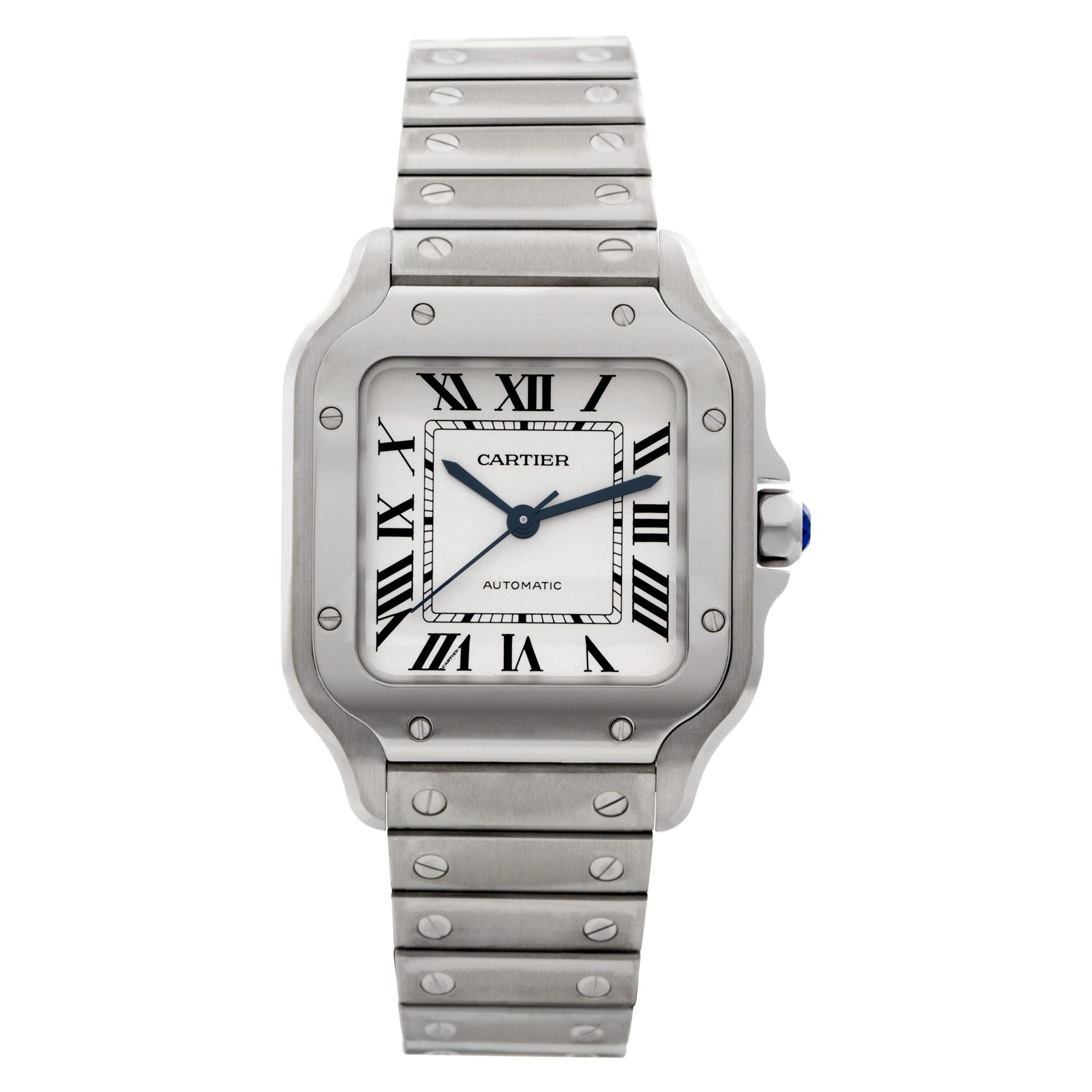 Pre-owned Cartier Santos 100 4075 Stainless Steel WSSA0010