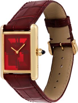 Cartier Tank Louis 4369 18k Red dial 25.5mm Manual watch