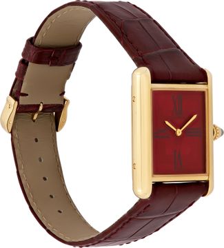 Cartier Tank Louis 4369 18k Red dial 25.5mm Manual watch