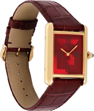 Cartier Tank Louis 4369 18k Red dial 25.5mm Manual watch
