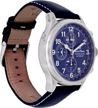 Ernst Benz Chronolunar "Office Blue" GC40386 Stainless Steel Blue dial 44mm Auto