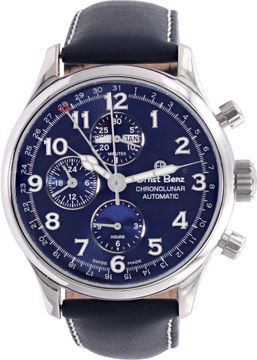 Unused Ernst Benz Chronolunar "Office Blue" 44mm GC40386 Mens Watch Collection