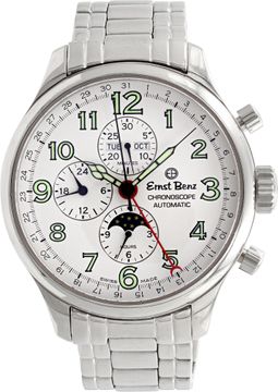 Ernst Benz Chronolunar GC10312B Stainless Steel 47mm auto watch Unused Ernst Benz Chronolunar "Traditional" 47mm GC10312B Mens Watch Collection