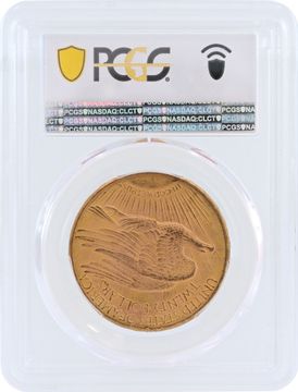 US $20 Saint-Gaudens Double Eagle gold coin from 1927. PCGS MS65.