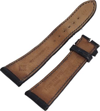 USED Patek Philipe Black Alligator Strap with blue stitching (24mm x 18mm)