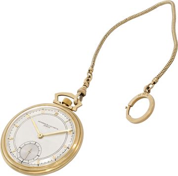 Vacheron Constantin pocket watch in 14k with a Silver dial 43mm Manual watch