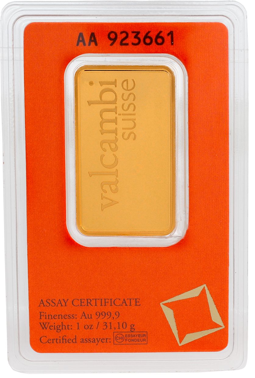 Valcambi Swiss gold bar pure Gray Sons Jewelers