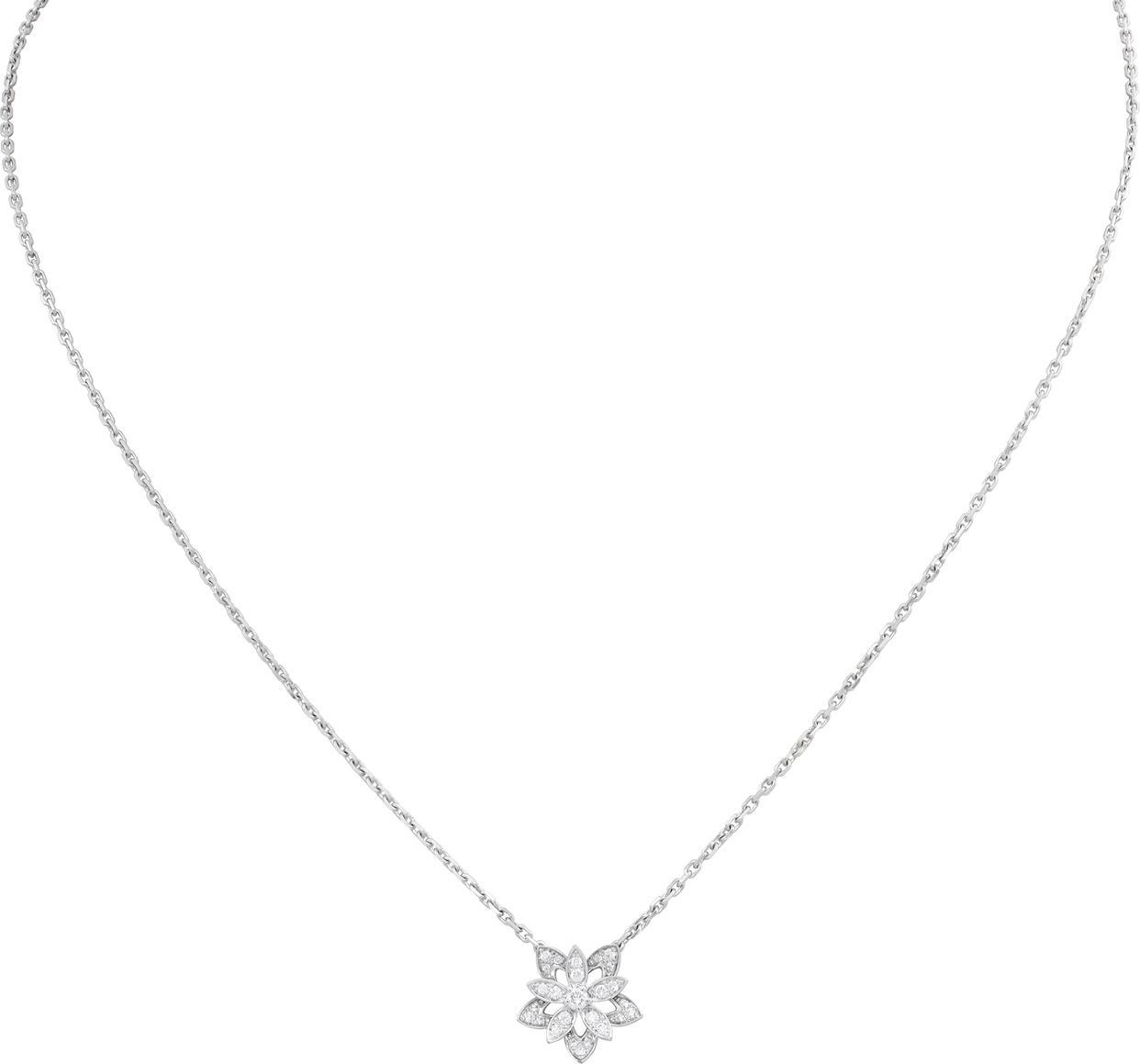 Van Cleef Arpels Lotus openwork pendant mini model in 18k