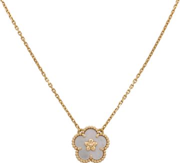 Van Cleef & Arpels Lucky Spring Pendant , Plum Blossom. Rose Gold, White Mother of Pearl