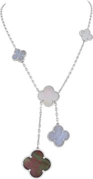 Van Cleef & Arpels Magic Alhambra Chalcedony necklace 6 motifs Necklace Collection