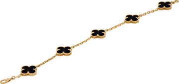 Van Cleef And Arpels Onyx Alhambra bracelet 18k yellow gold