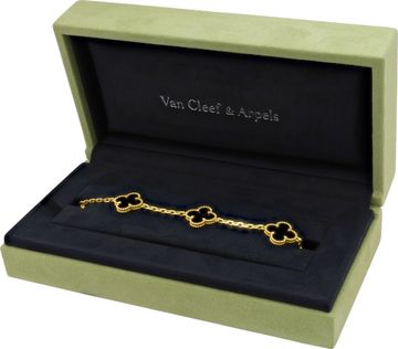Van Cleef And Arpels Onyx Alhambra bracelet 18k yellow gold