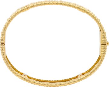 Van Cleef & Arpels Perlee diamond clover bracelet in 18k yellow gold