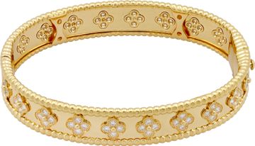 Van Cleef & Arpels Perlee diamond clover bracelet in 18k yellow gold Van Cleef & Arpels Perlee diamond clover bracelet in 18k yellow gold Bracelet Collection