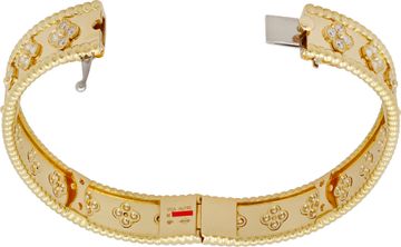 Van Cleef & Arpels Perlee diamond clover bracelet in 18k yellow gold