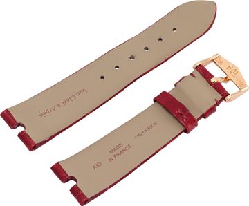 Van Cleef & Arpels Red Alligator Strap with 18k yellow gold buckle (19mm x 16mm)