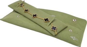 Van Cleef & Arpels Vintage Alhambra 5-Motif bracelet onyx 18k yellow gold