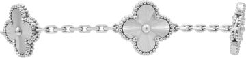 Van Cleef & Arpels Vintage Alhambra  Bracelet 5 Motifs 18k white gold.