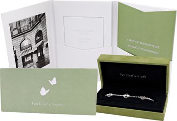 Van Cleef & Arpels Vintage Alhambra  Bracelet 5 Motifs 18k white gold.