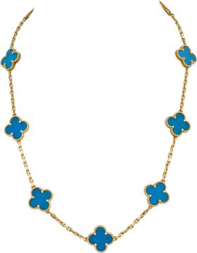 Van Cleef And Arpels vintage Alhambra motif blue agate