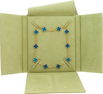 Van Cleef And Arpels vintage Alhambra motif blue agate