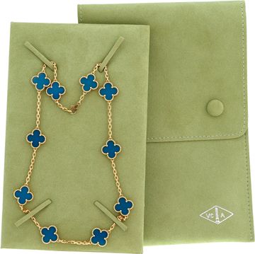 Van Cleef And Arpels vintage Alhambra motif blue agate