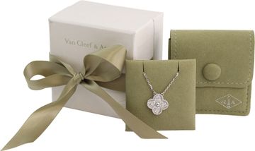 Van Cleef & Arpels Vintage Alhambra diamond pendant in 18k white gold