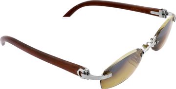 Vintage Cartier Glasses with Wood Temples
