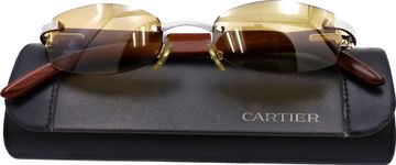 Vintage Cartier Glasses with Wood Temples