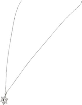 Vintage Cartier Star of David diamond pendant in platinum on an 18k white gold chain