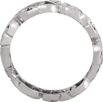 Vintage Diamond Wedding Band in platinum