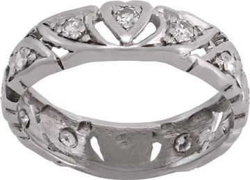 Vintage Heart Diamond Wedding Band in platinum Vintage Heart Diamond Wedding Band in platinum Ring Collection