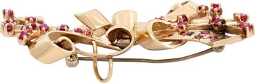 Vintage Ruby Brooch/Pin in 14k yellow gold