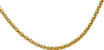Wheat/box chain in 18k yellow gold with lobster clasp