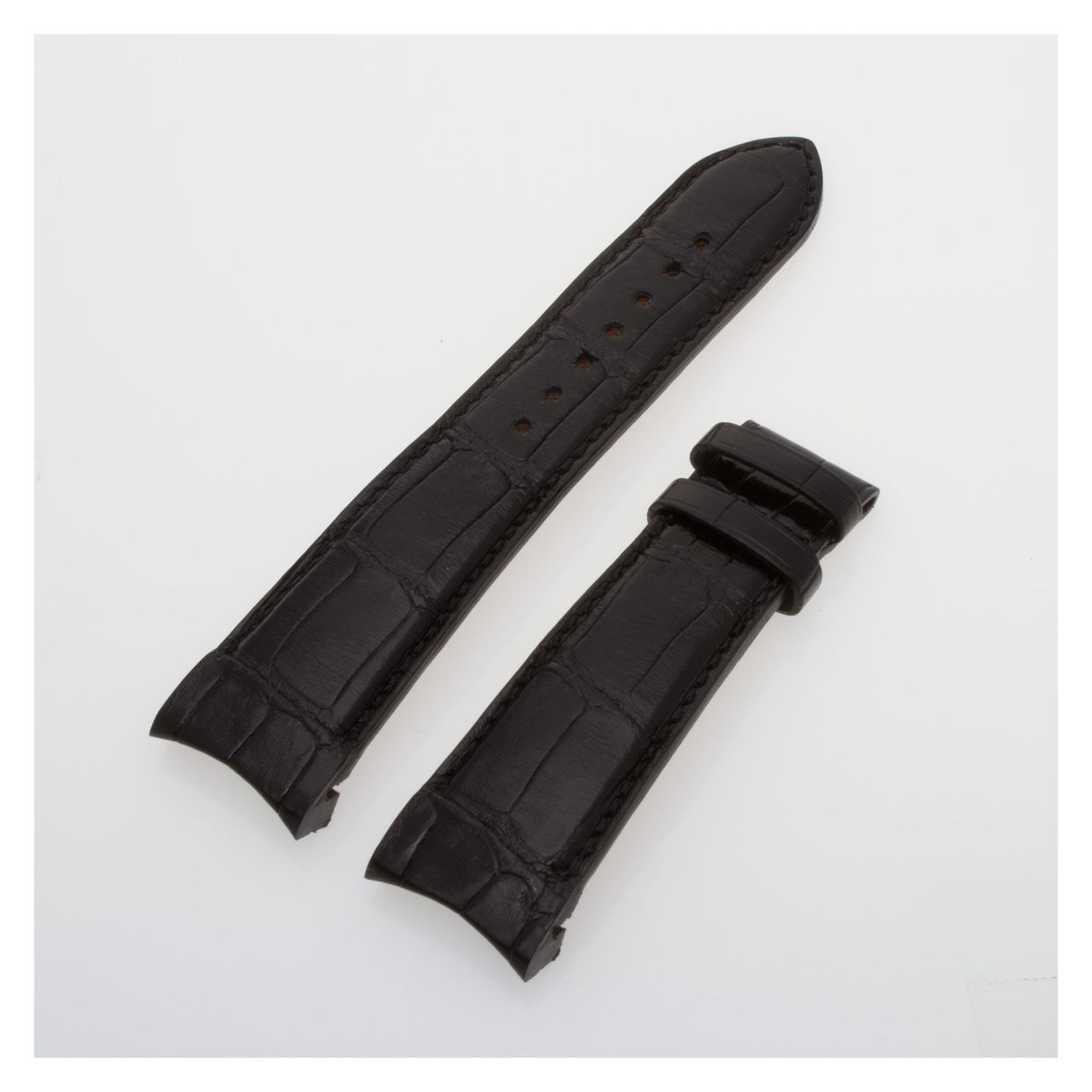 Zenith black alligator strap (22/18) 4.5 inch long piece & 3 inch