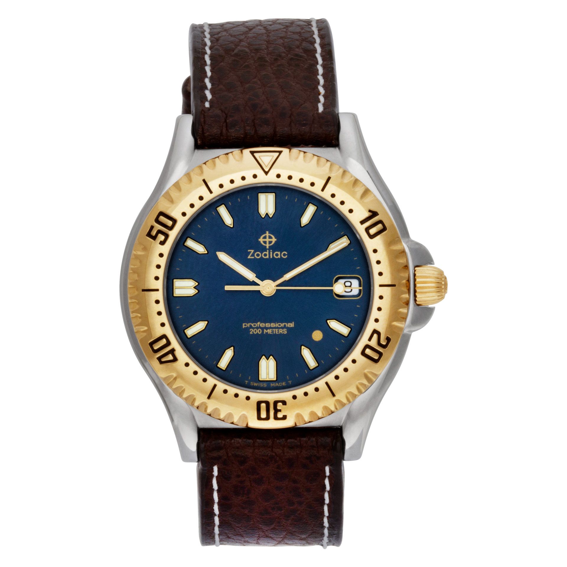青銅　イタリア Pre-owned Zodiac Professional Stainless Steel 38mm W521211